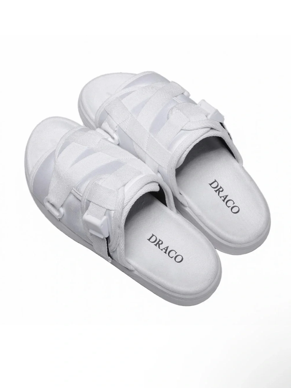 DRACO Slides Size 11-12 Mens Snow White NEW